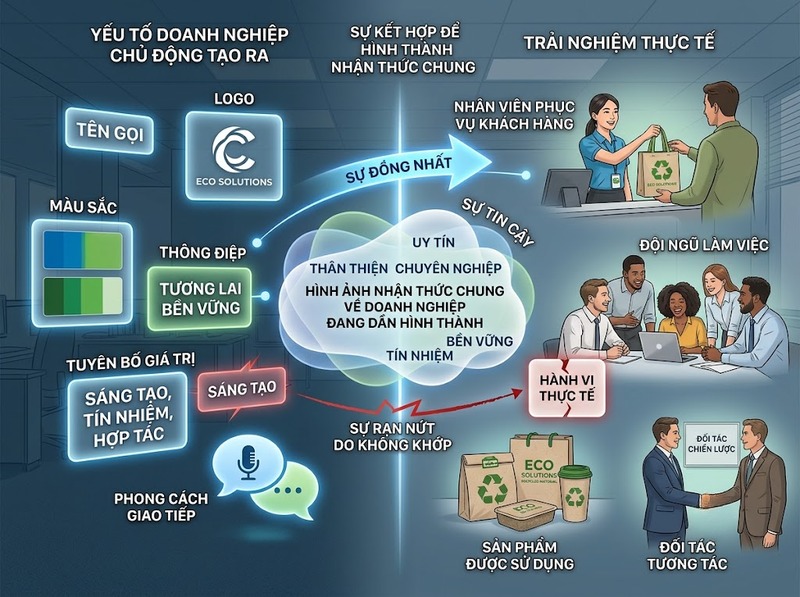 Thương hiệu doanh nghiệp phản ánh hình ảnh, giá trị và uy tín của tổ chức